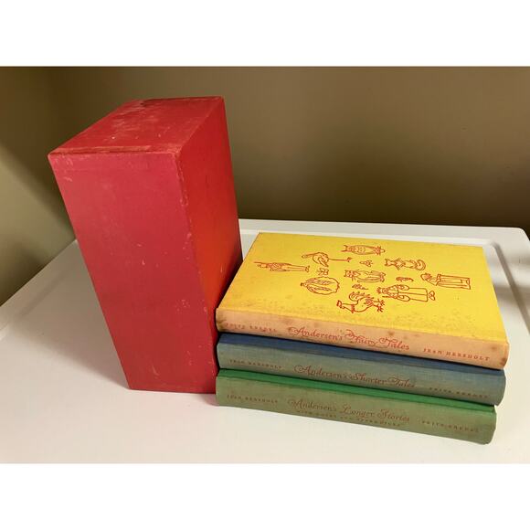 Andersen's Fairy Tales LONGER STORIES Shorter Tales Hersholt HC SLIP CASE 1940s - Picture 1 of 16